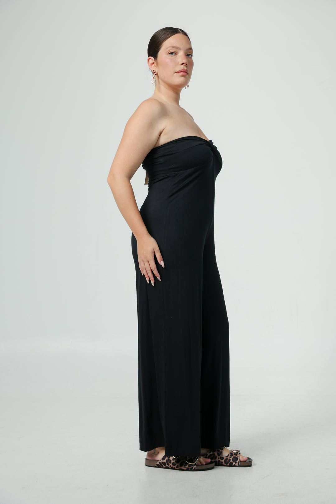 Spin Black Strapless Jumpsuit