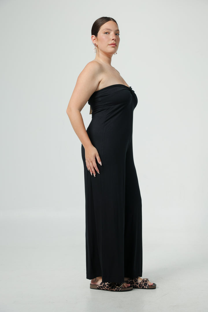 Spin Black Strapless Jumpsuit