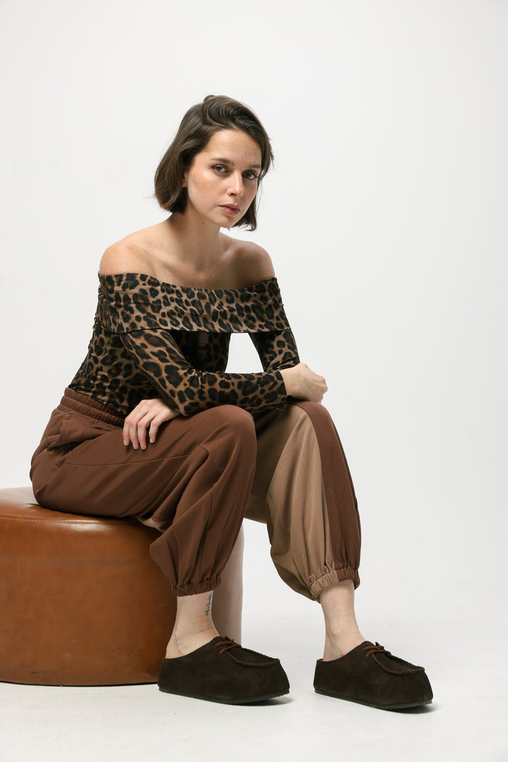 Brown Platform Moccasin Mules