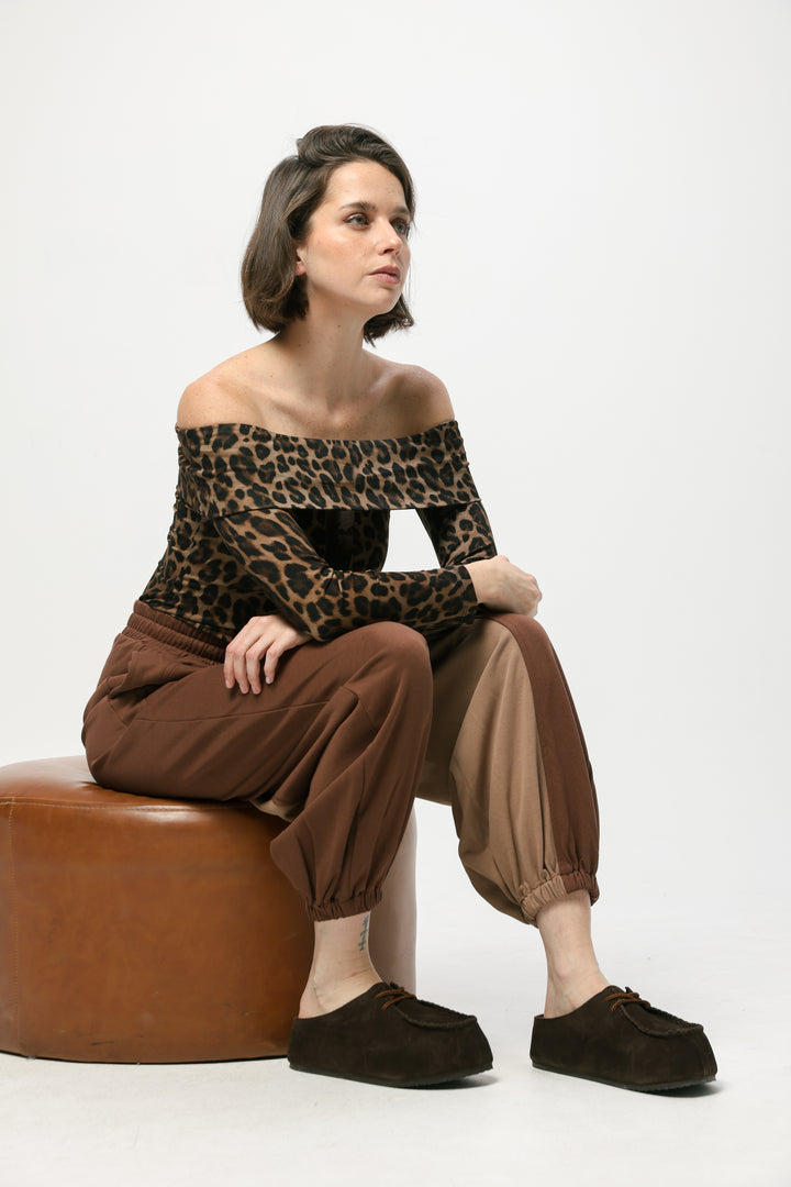 Brown Platform Moccasin Mules