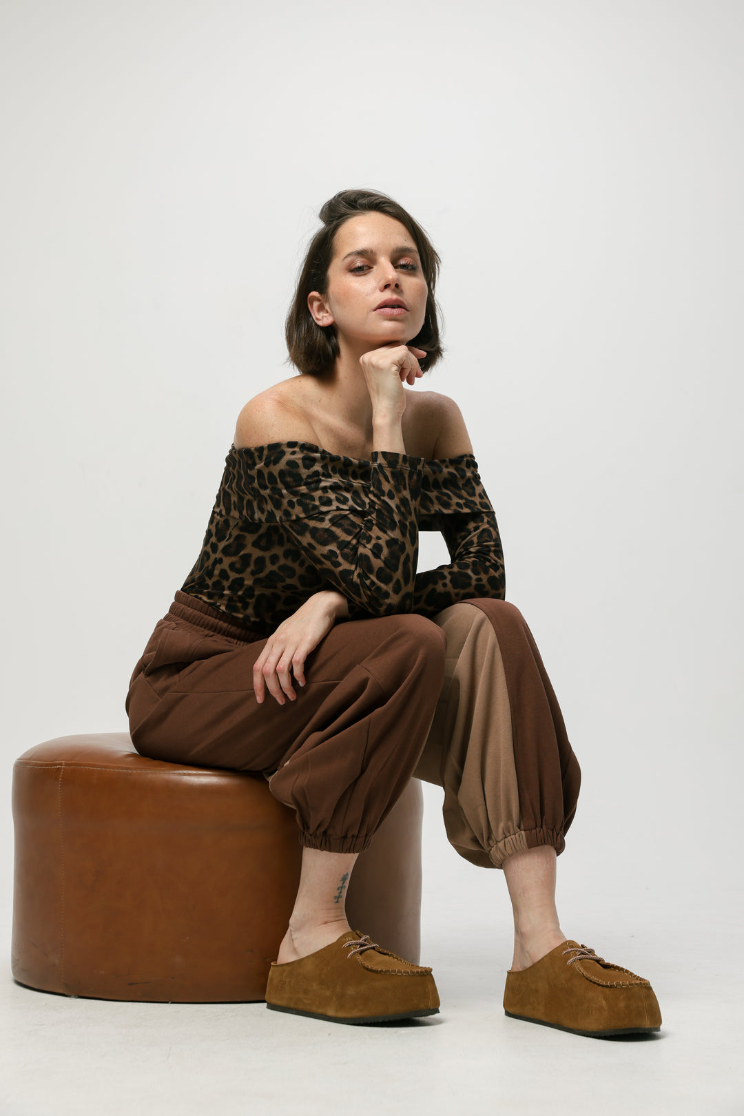 Camel Platform Moccasin Mules