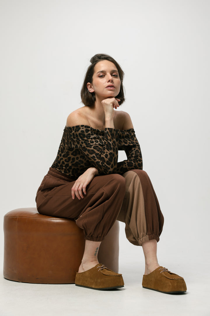 Camel Platform Moccasin Mules