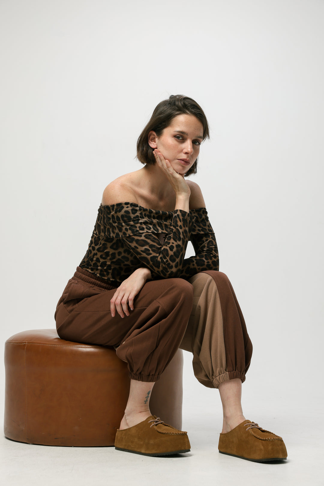 Camel Platform Moccasin Mules