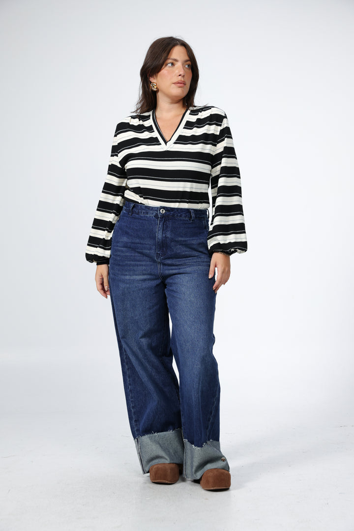 Vivoosh Navy Striped Shirt