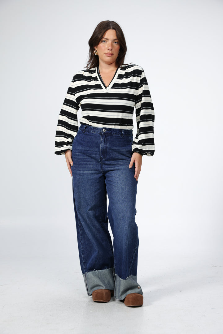 Vivoosh Navy Striped Shirt