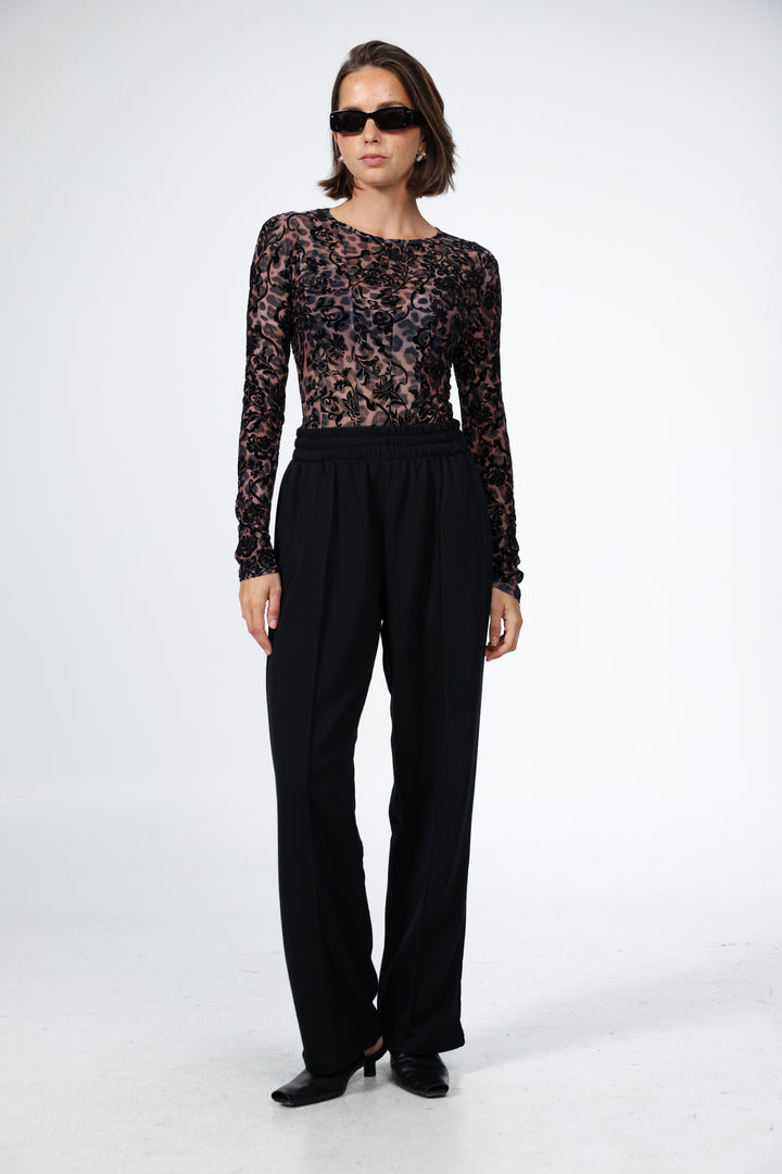 Longing Black Bodysuit