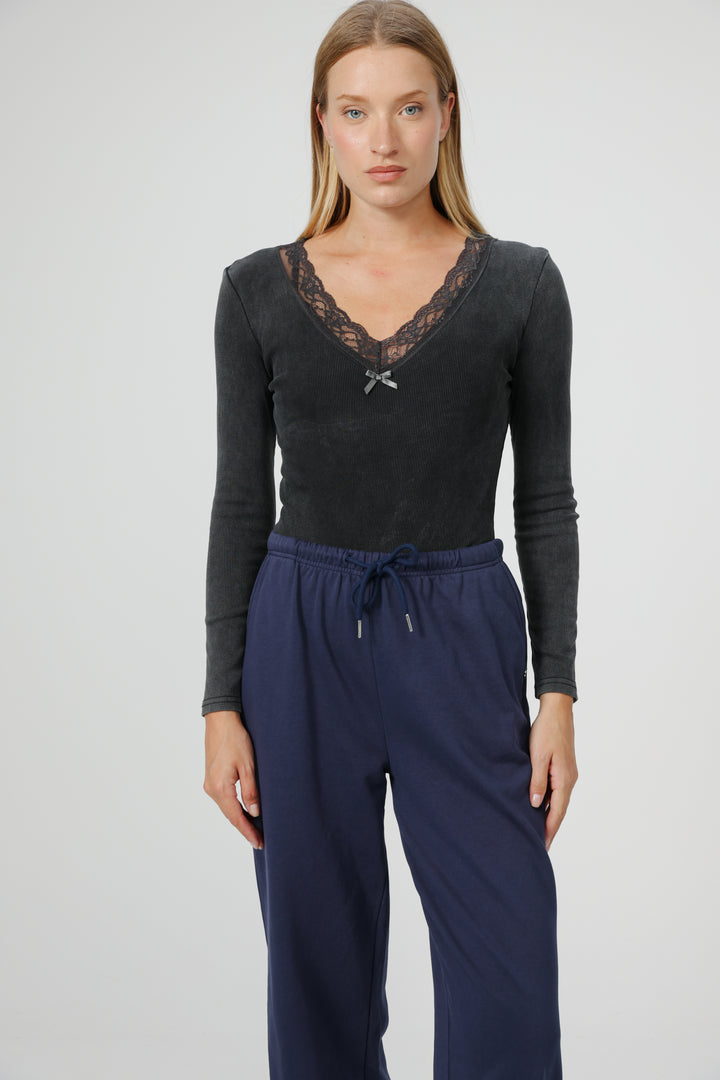 Answer Black Bodysuit