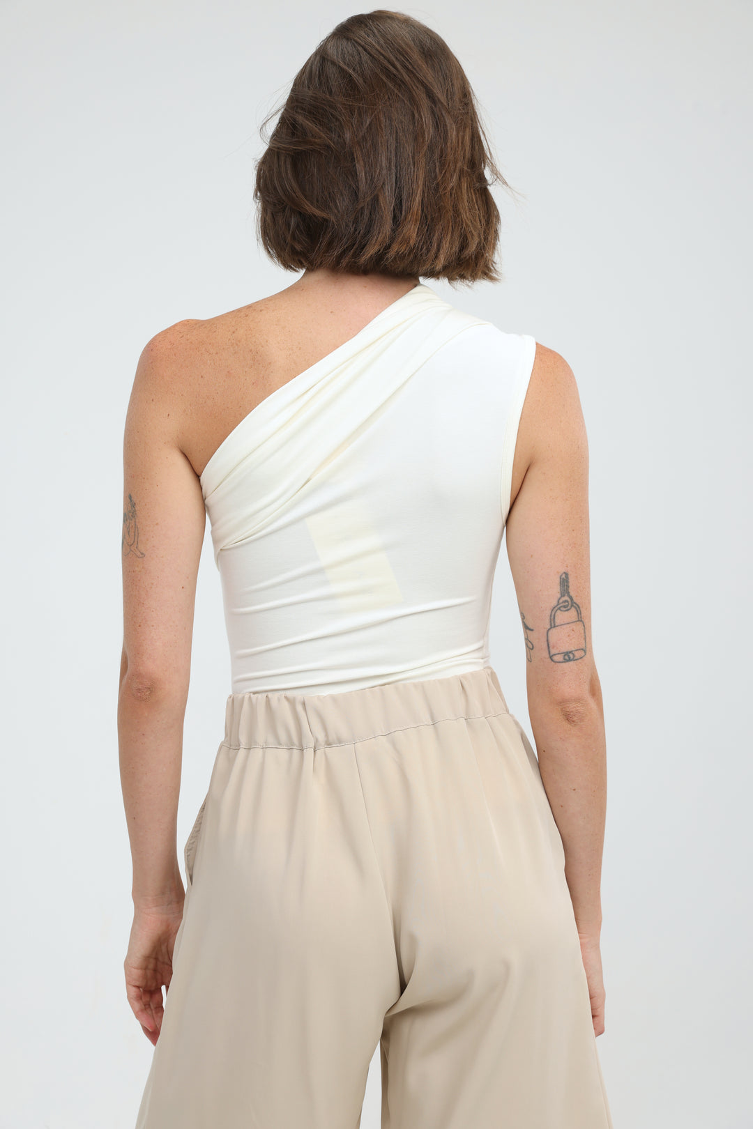 Joy White One Shoulder Top