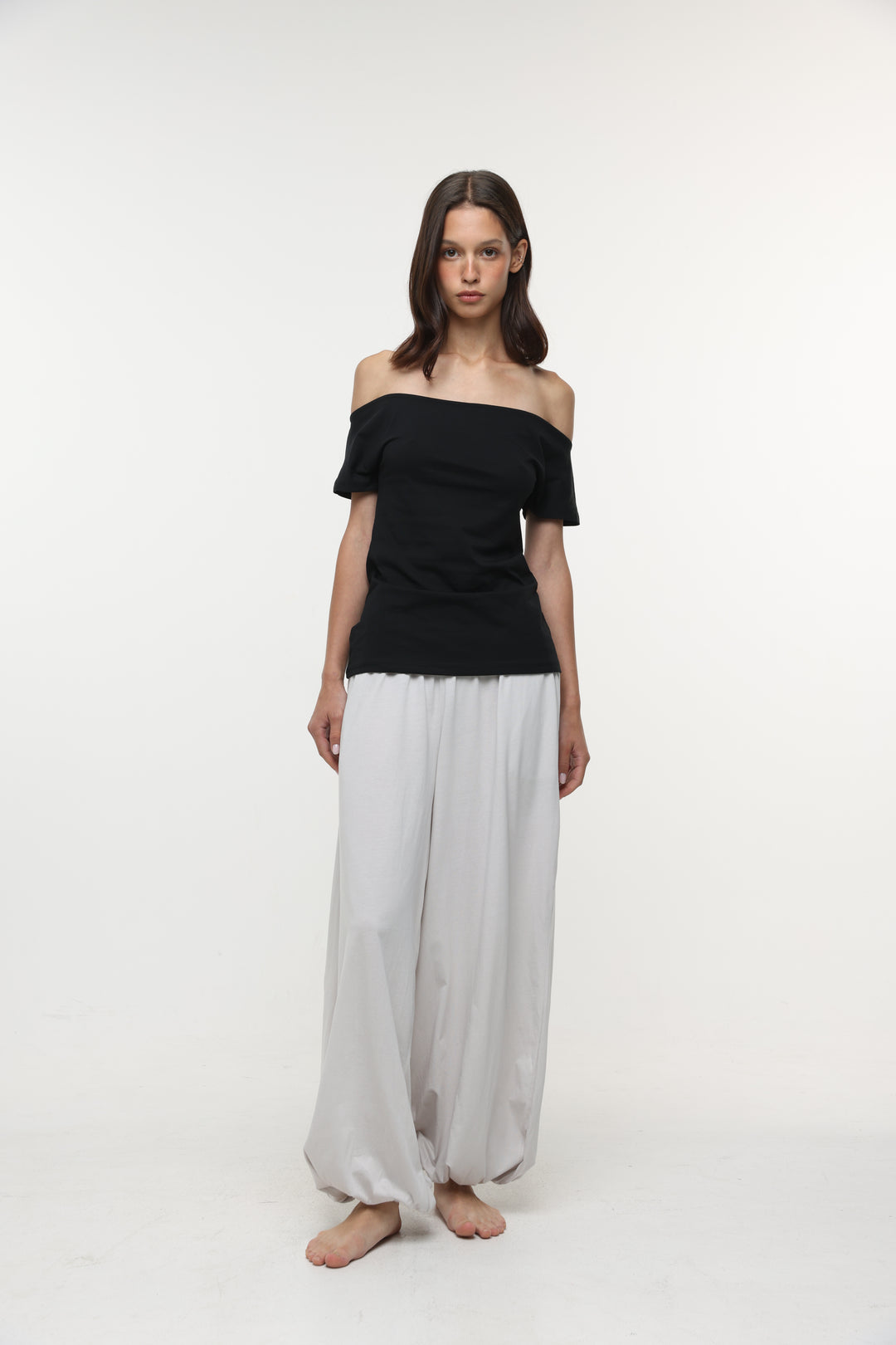 Clean49 Black Off Shoulder Top