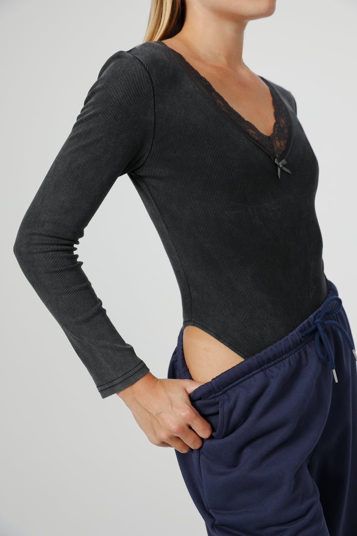 Answer Black Bodysuit