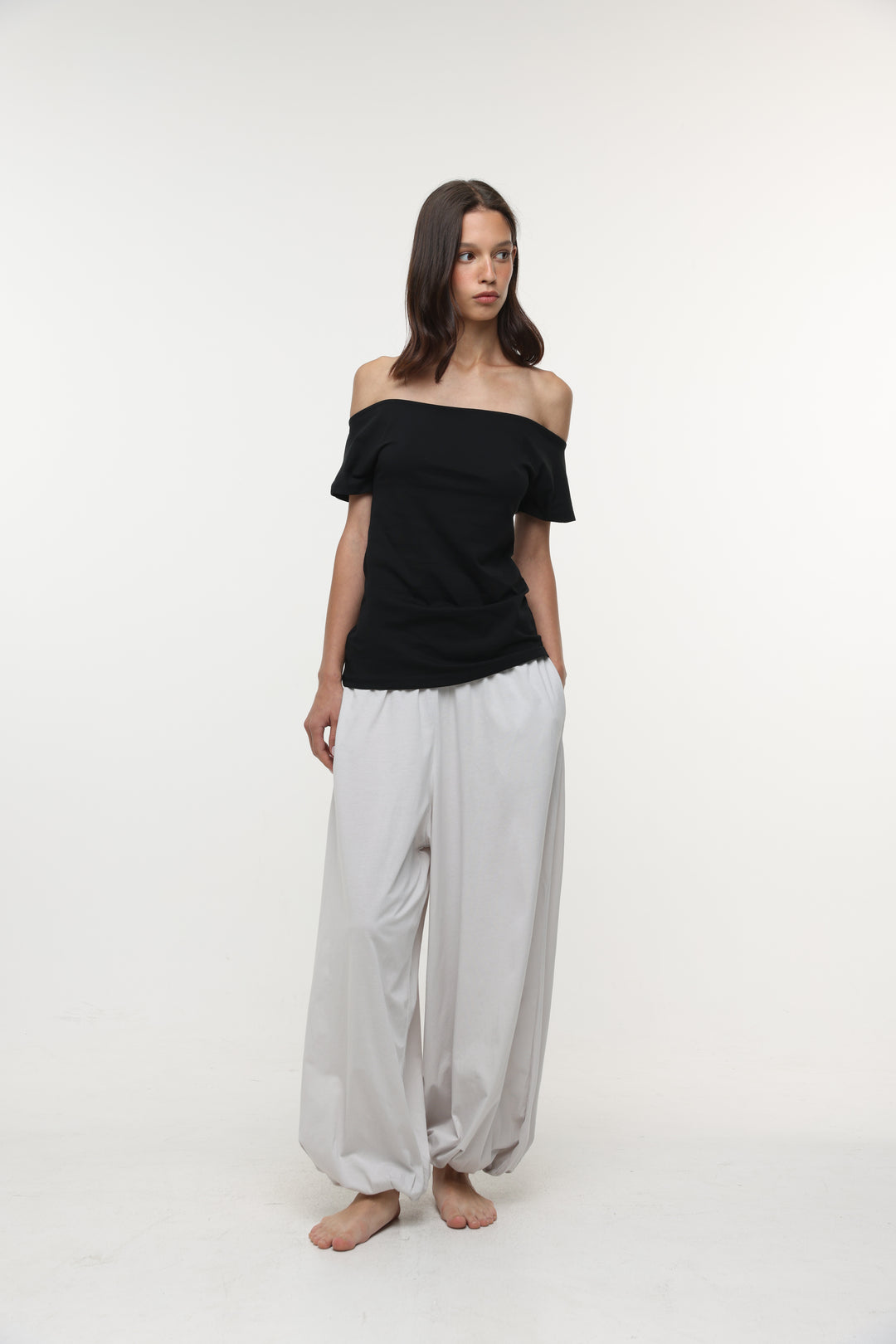 Clean49 Black Off Shoulder Top