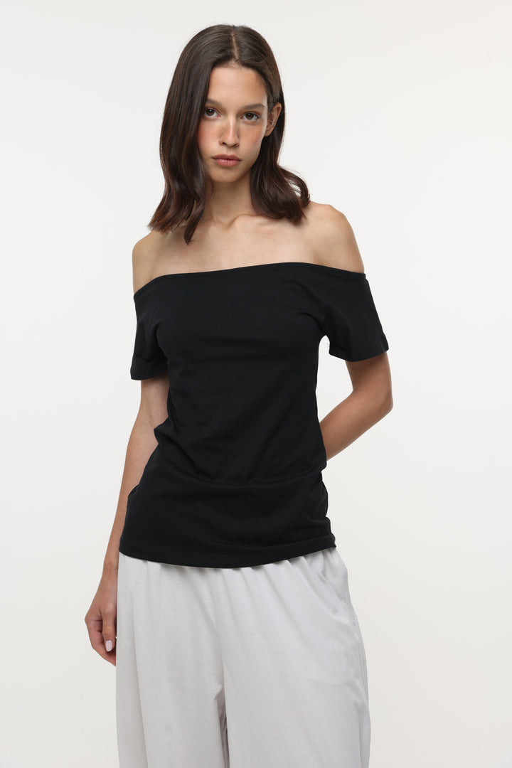Clean49 Black Off Shoulder Top