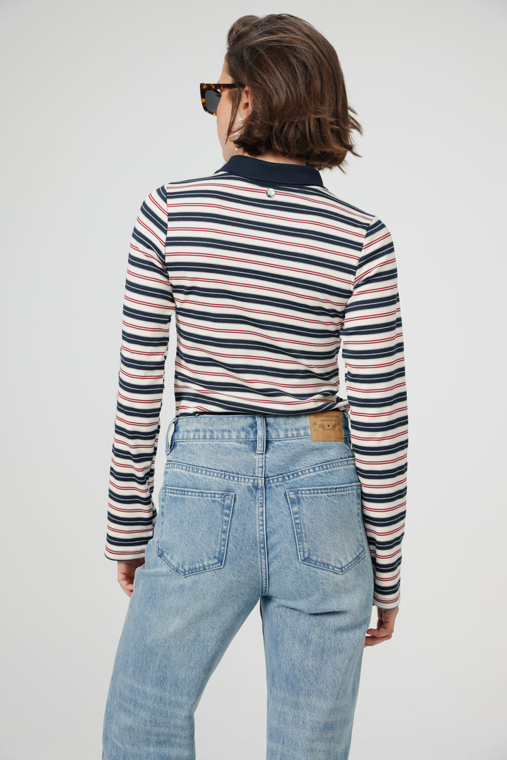 Sweeter Navy Striped Polo