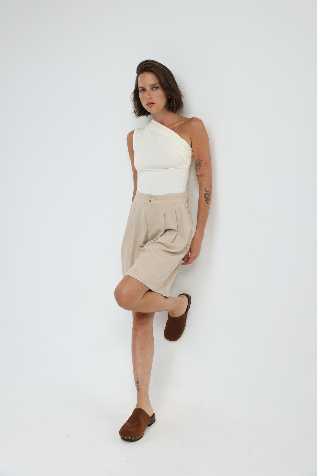 Joy White One Shoulder Top