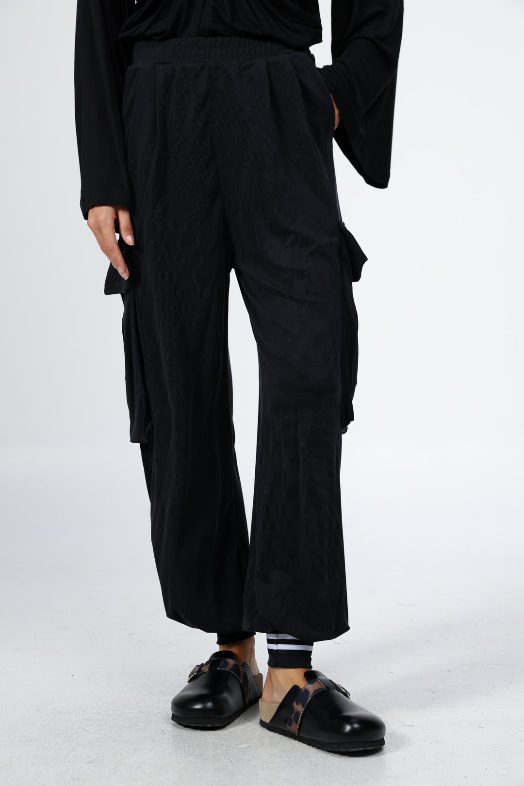 Doing Black Cargo Joggers