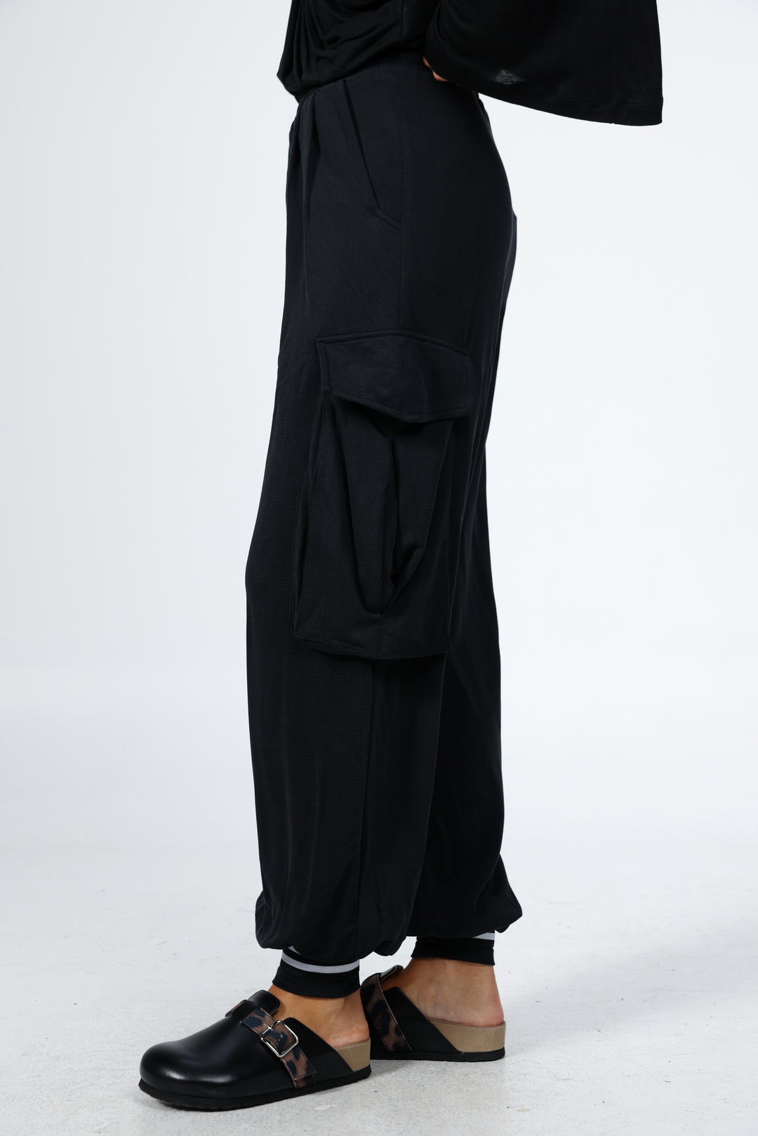 Doing Black Cargo Joggers