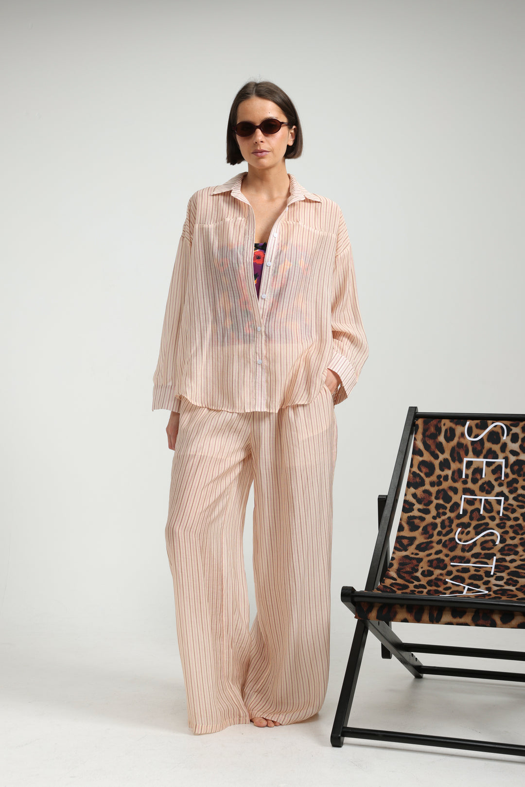 Fluid Pink Stripd Shirt