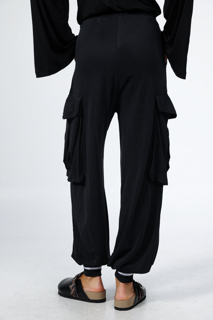Doing Black Cargo Joggers
