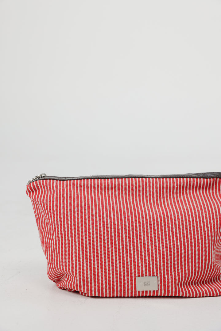 תיק איפור אדום פסים Red Striped Makeup Bag