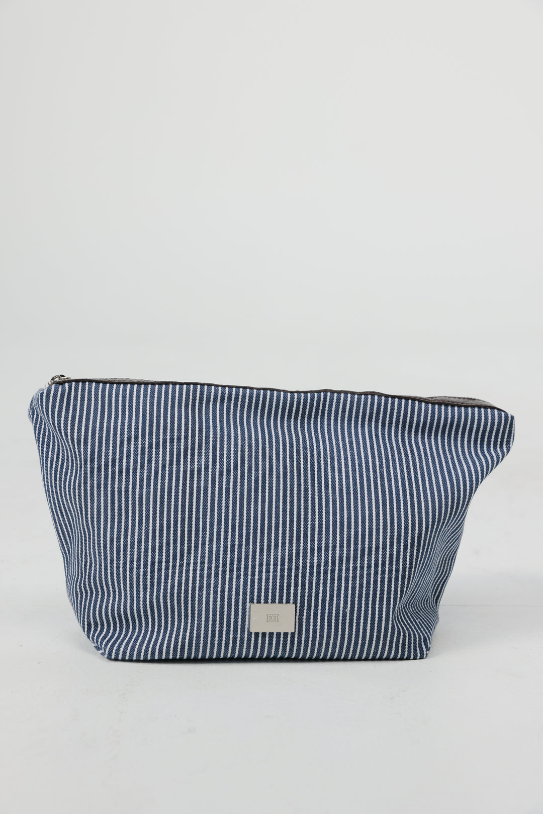 תיק איפור כחול פסים Blue Striped Makeup Bag