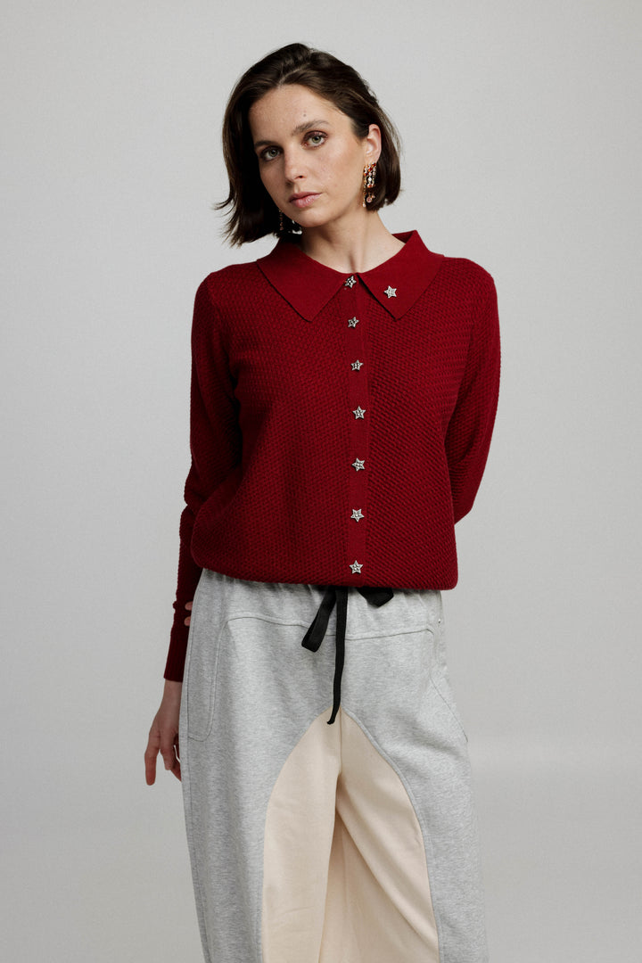 Starzland Burgundy Sweater