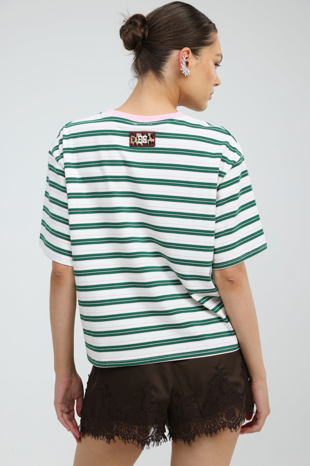 Just Green/Pink Striped T-Shirt
