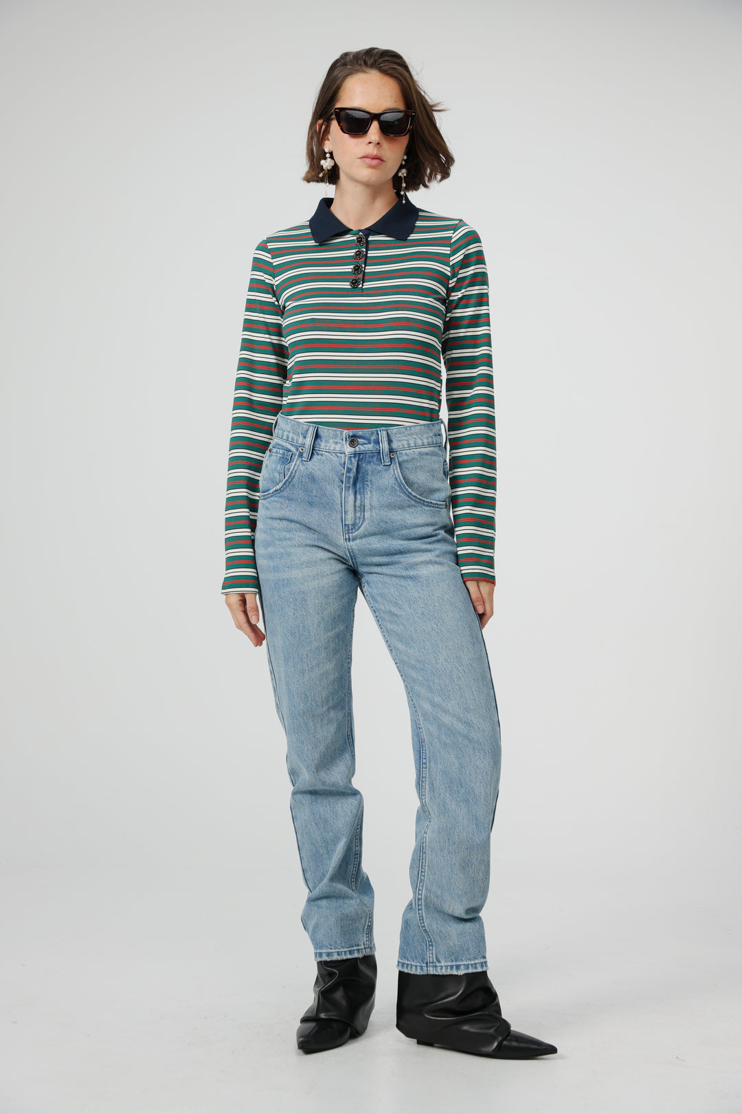 Sweeter Green Striped Polo