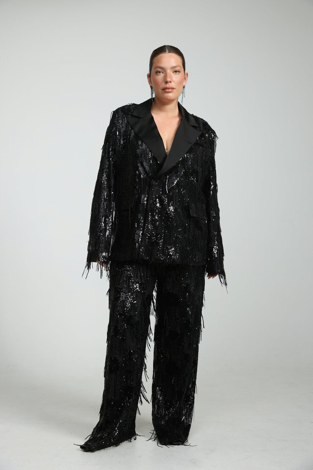 Sequin Fringe Brown Bottoms