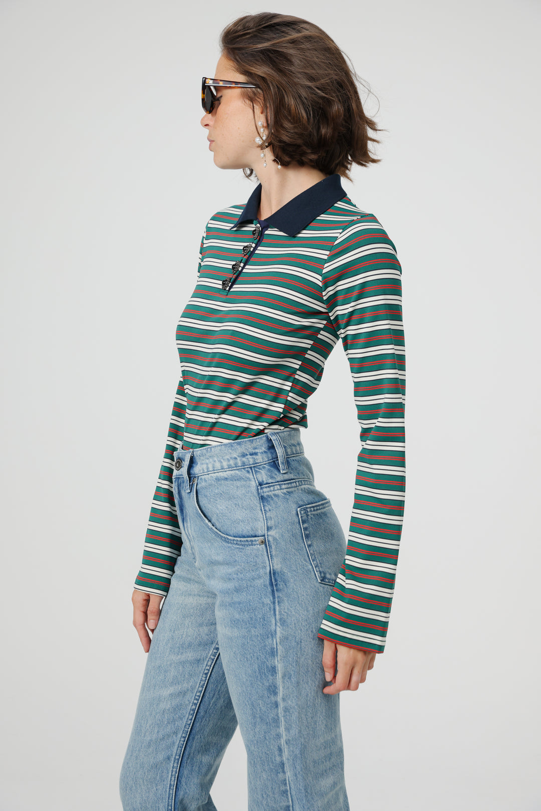 Sweeter Green Striped Polo