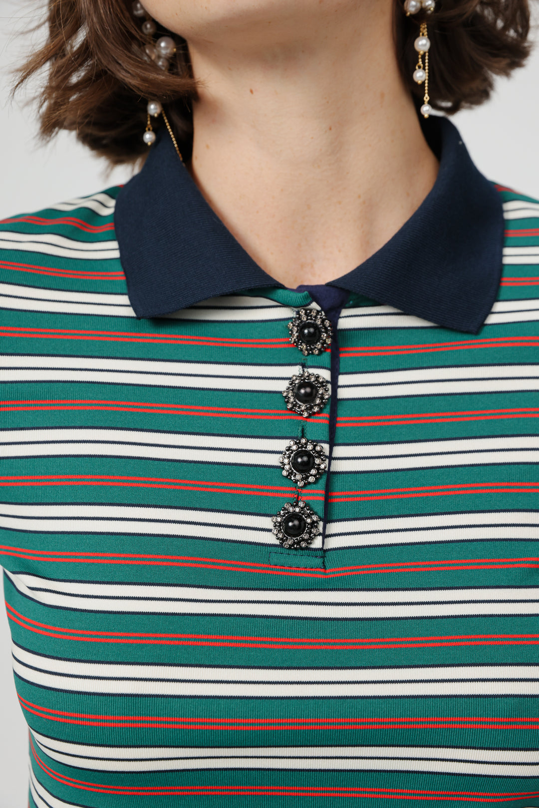 Sweeter Green Striped Polo