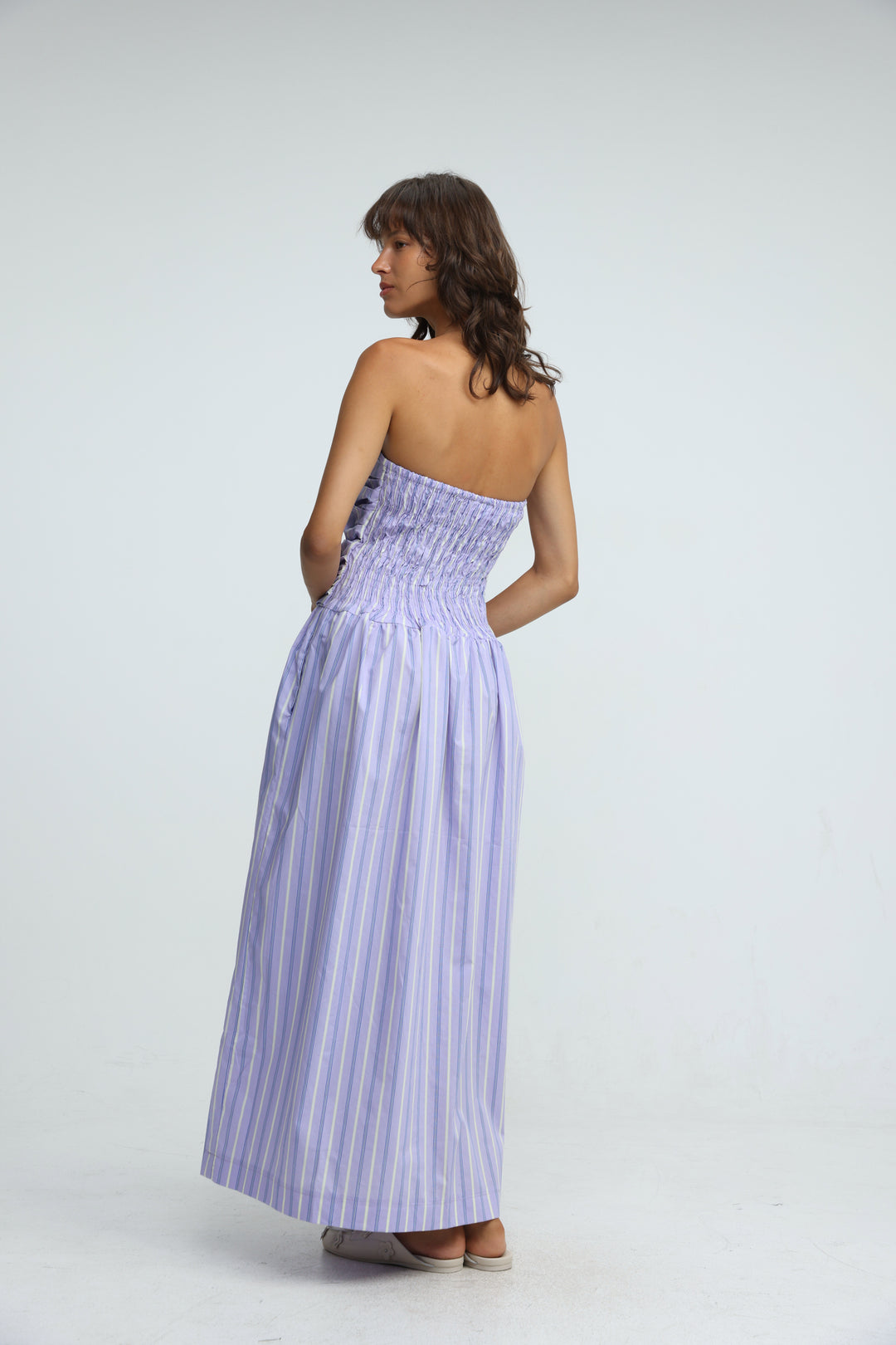 Listen Purple Striped Dress