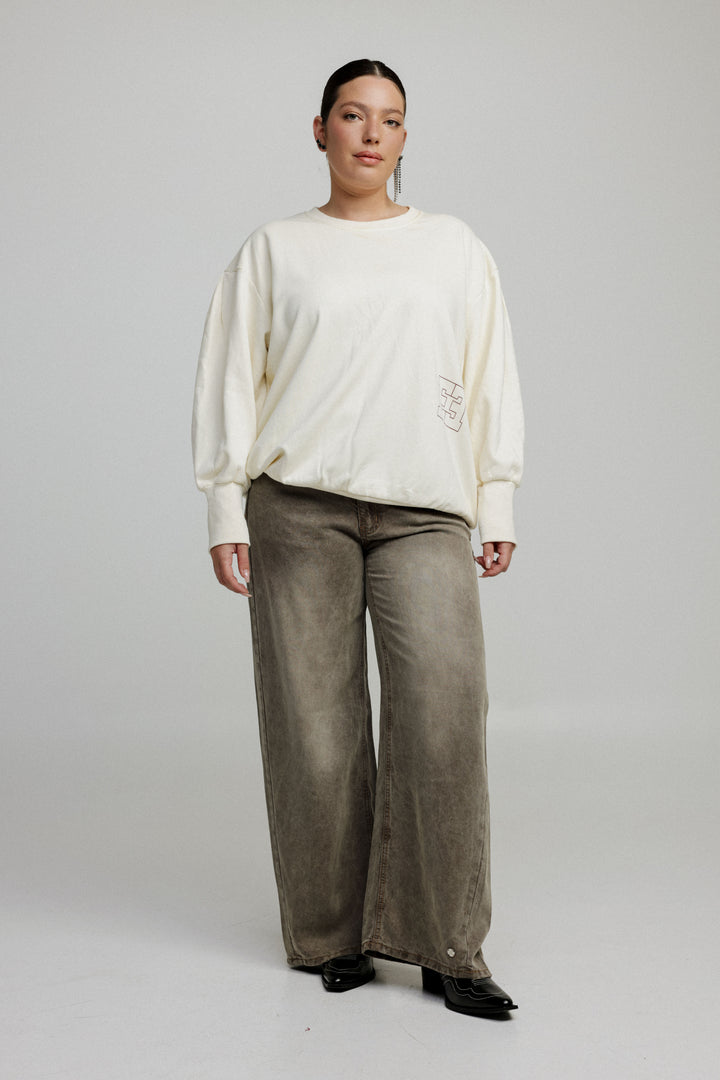 Graphic Cream Sweatshirt