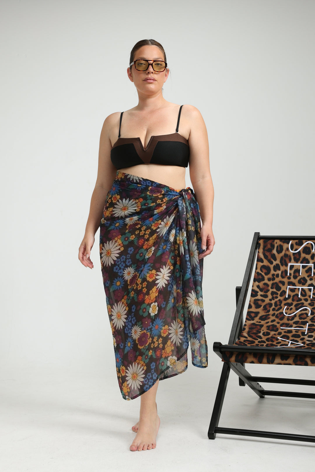 Fluid Black Maxi Wrap Skirt