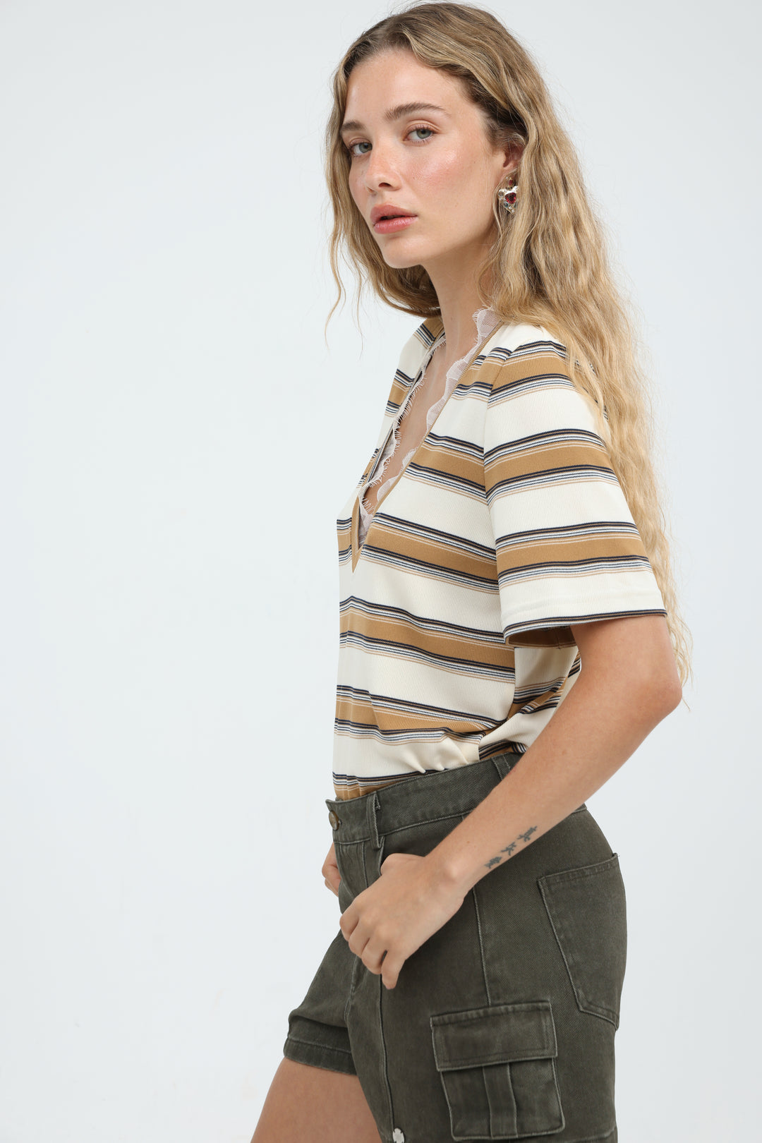 Mystery Beige Striped Shirt