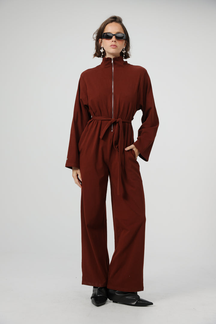 Polo Wine Jumpsuit