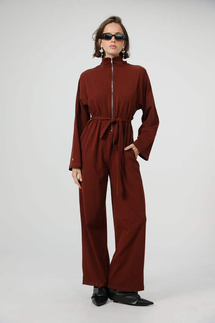 Polo Wine Jumpsuit