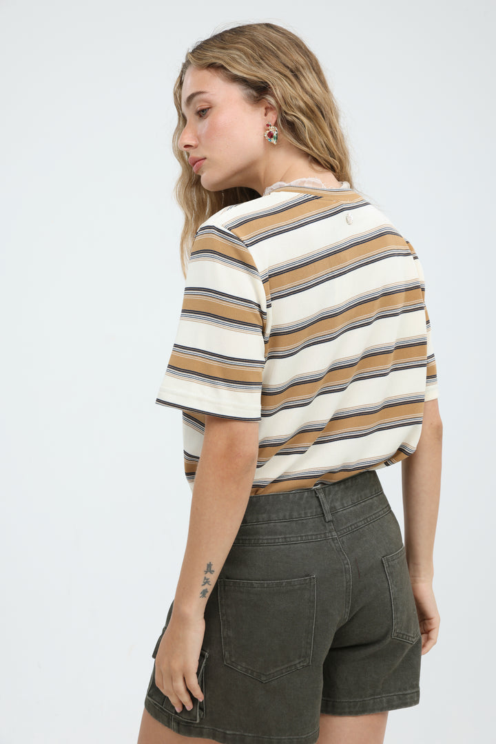 Mystery Beige Striped Shirt