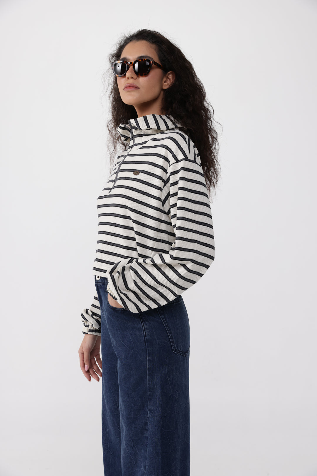 Remark Grey Stripes Sweatshirt