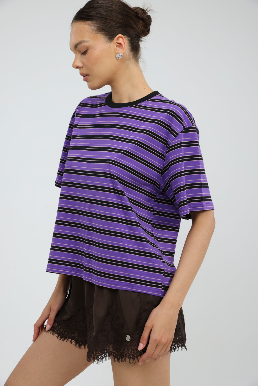Just Purple Striped T-Shirt