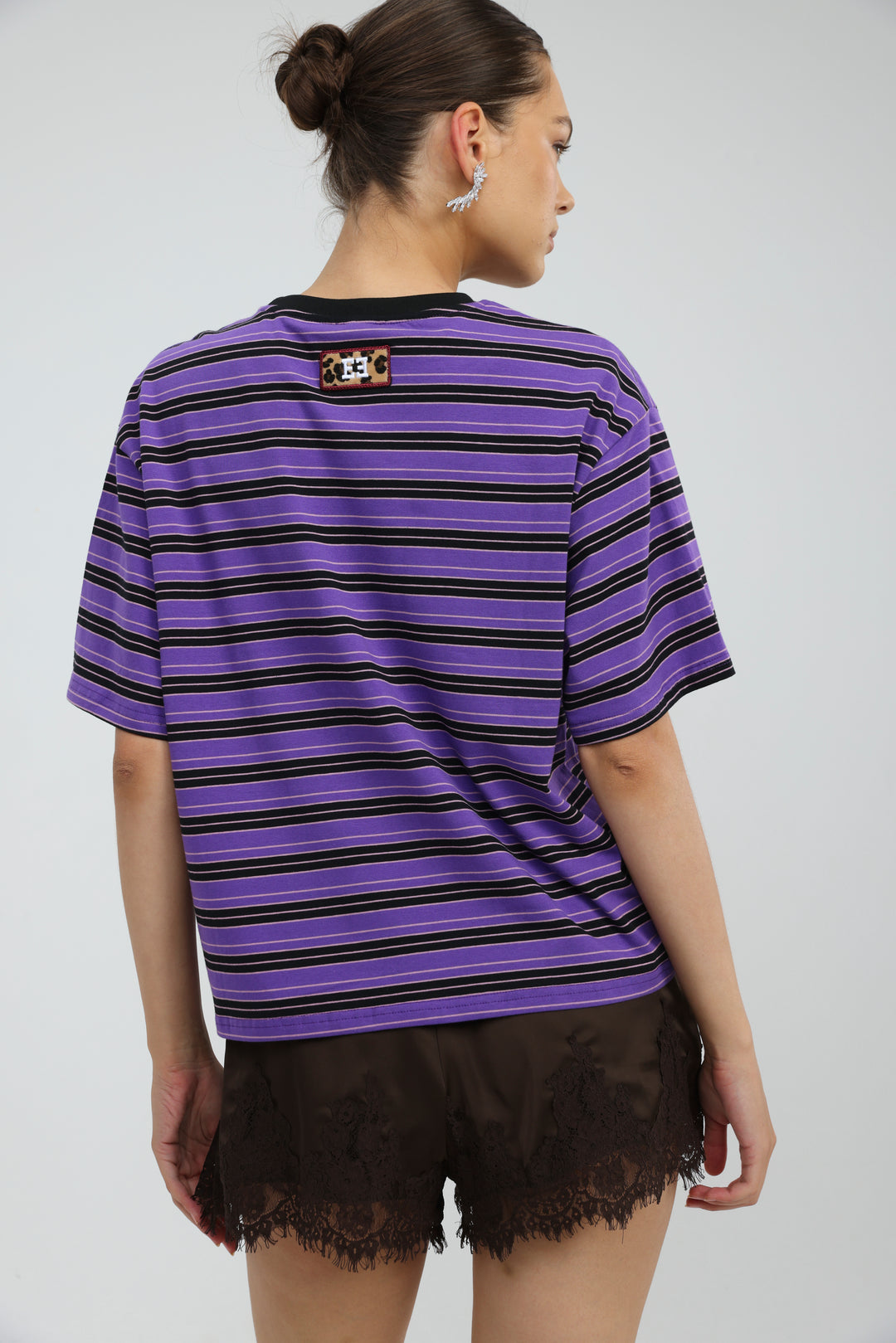 Just Purple Striped T-Shirt