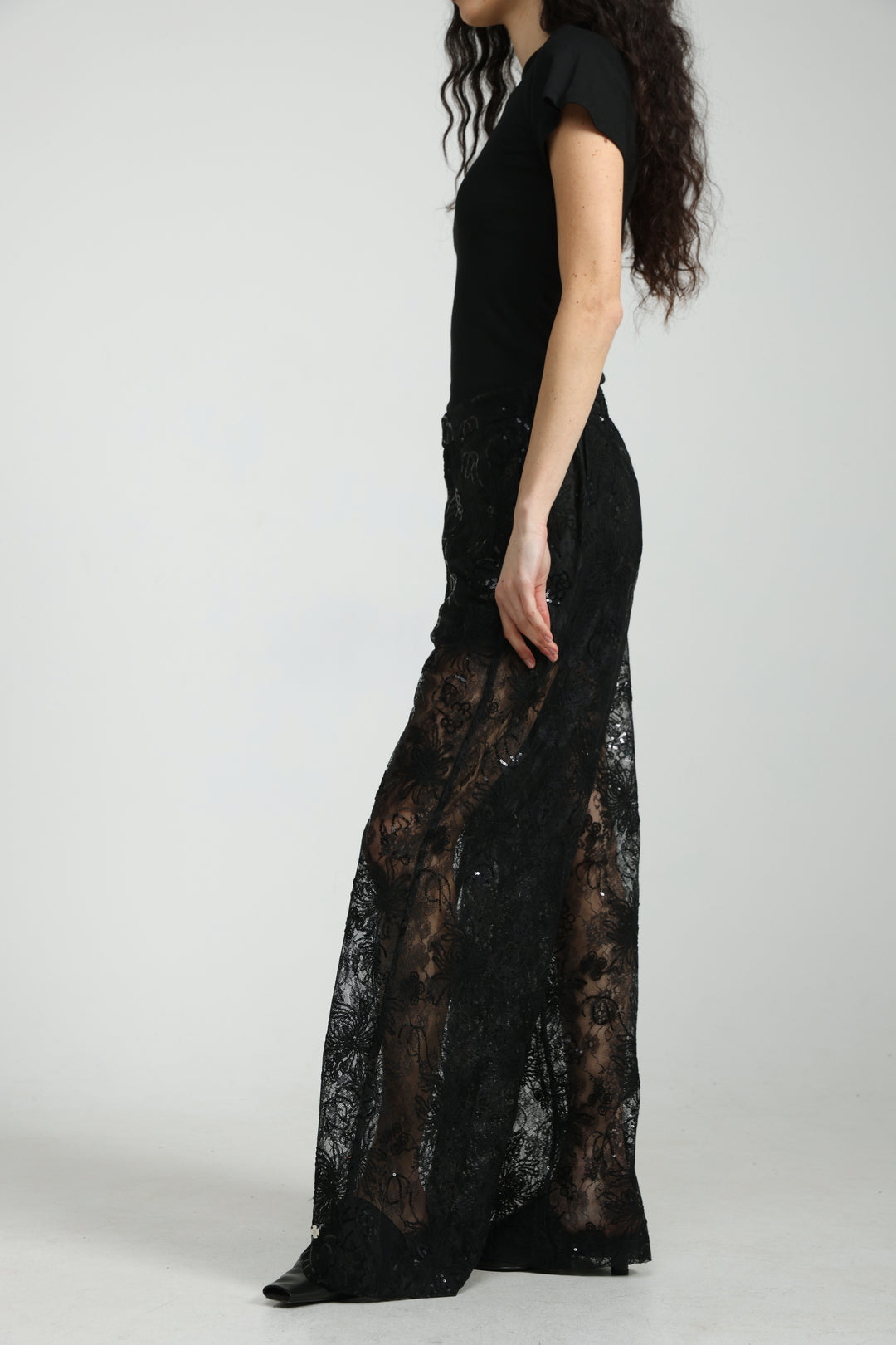Lace&Sequin Black Bottoms