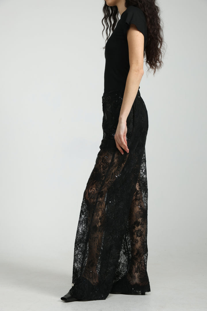 Lace&Sequin Black Bottoms