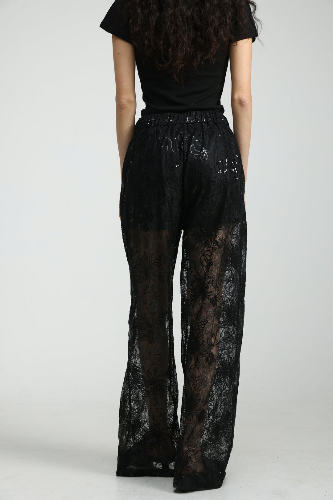 Lace&Sequin Black Bottoms