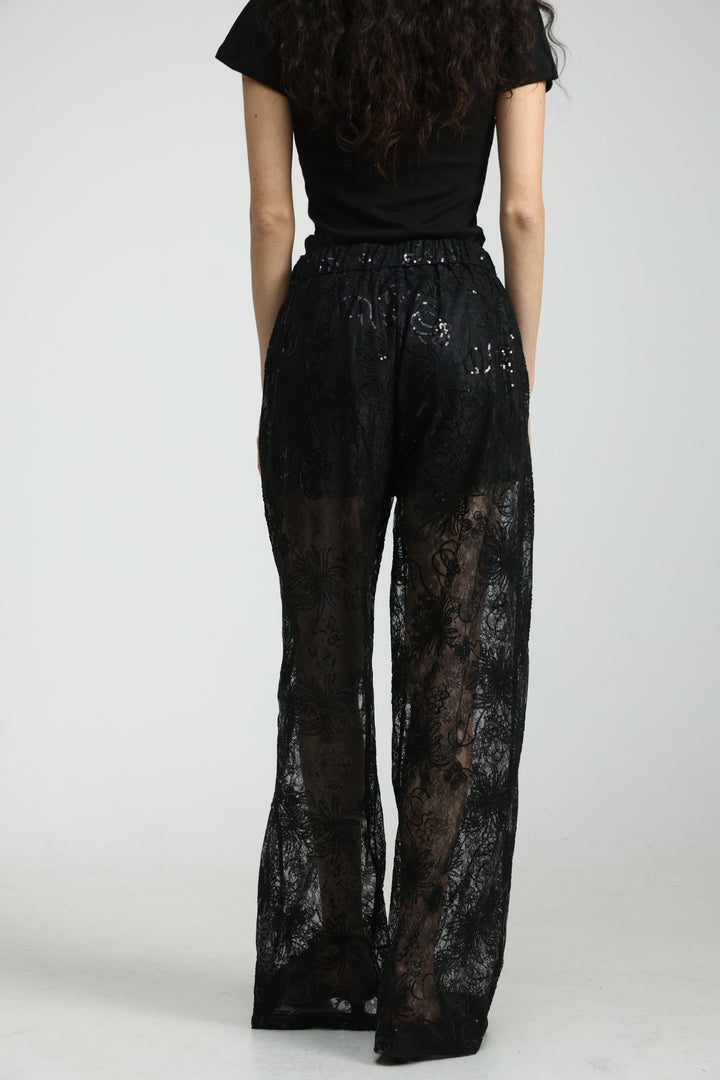 Lace&Sequin Black Bottoms