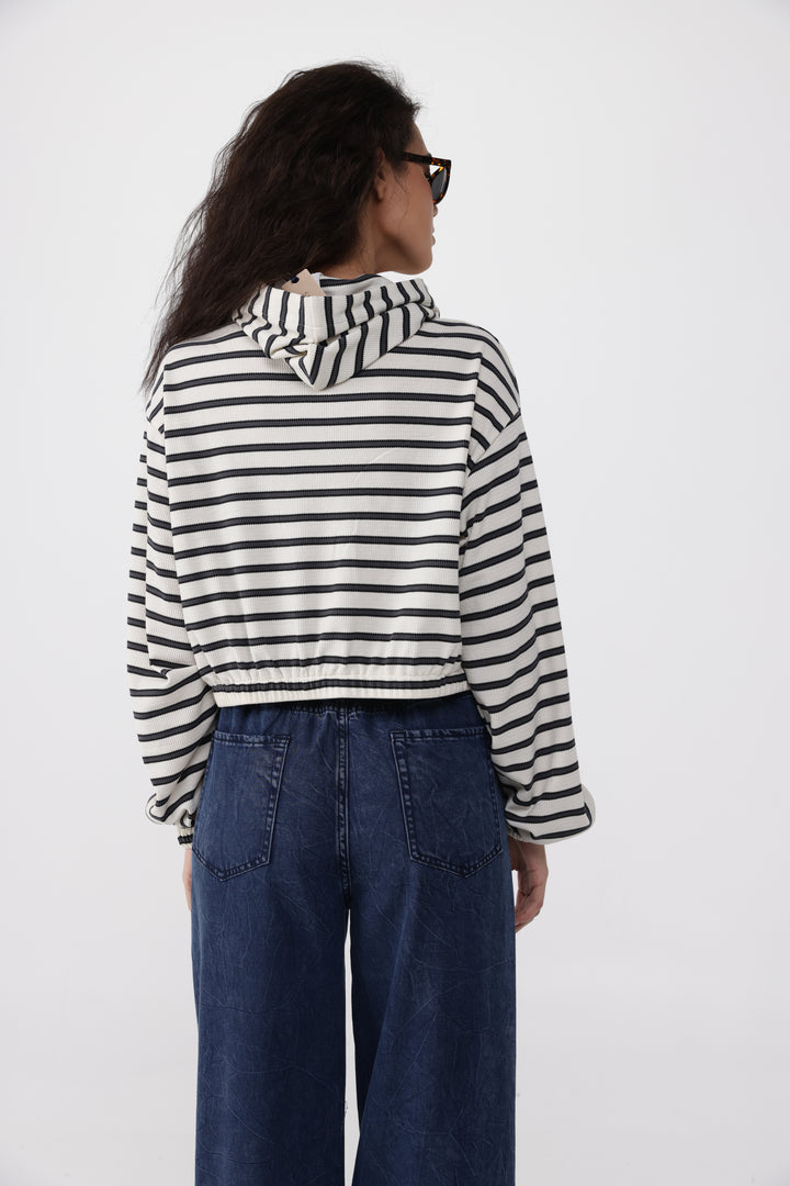 Remark Grey Stripes Sweatshirt