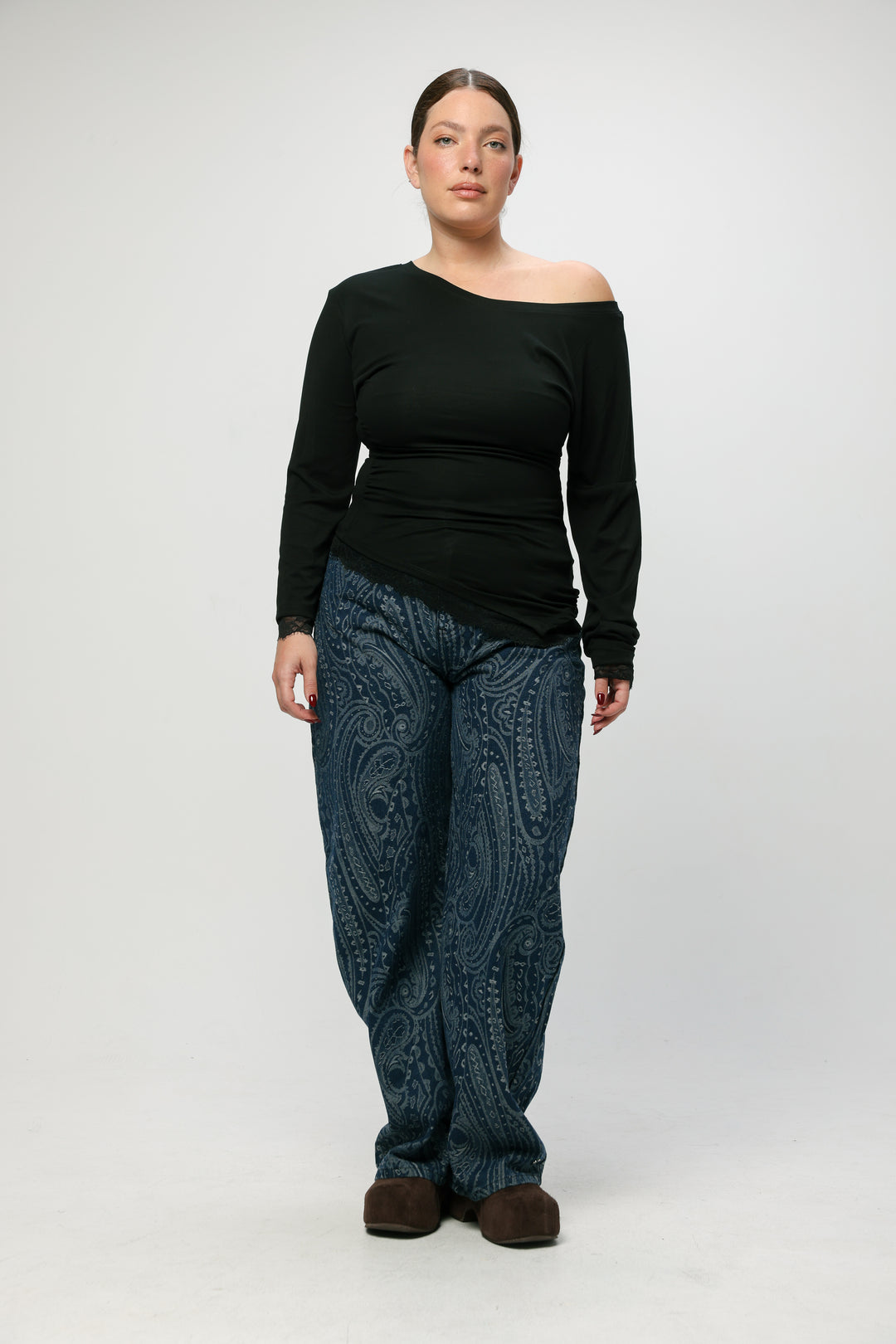 Fresh Black One Shoulder Shirt