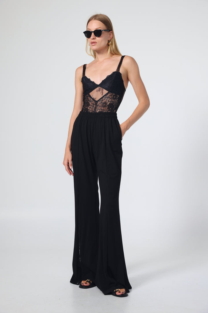Skin Black Lace Bodysuit