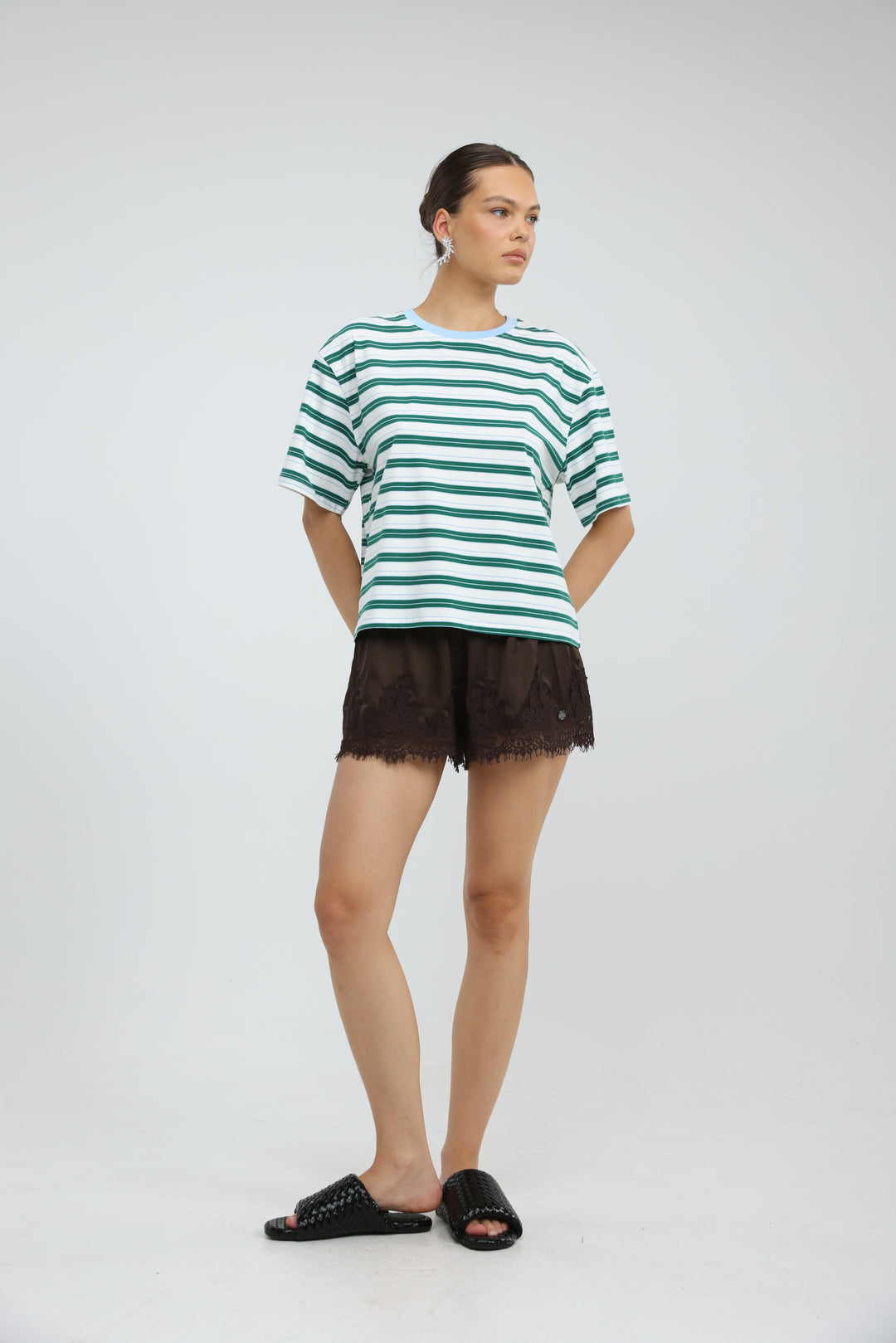 Just Green/Blue Striped T-Shirt