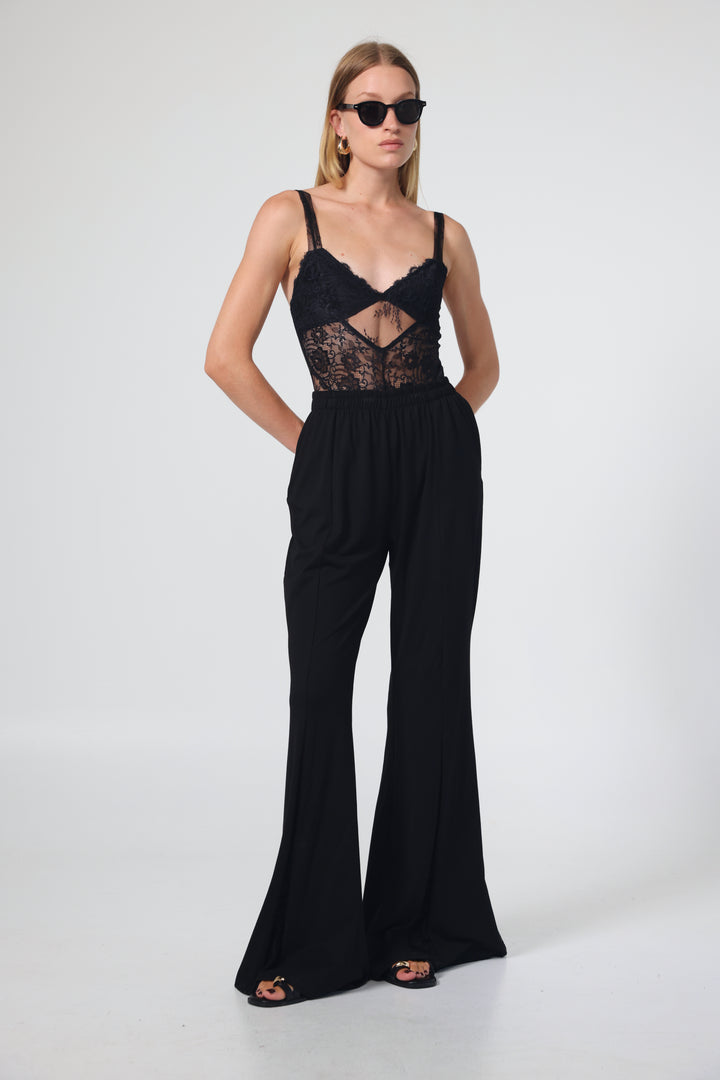 Skin Black Lace Bodysuit
