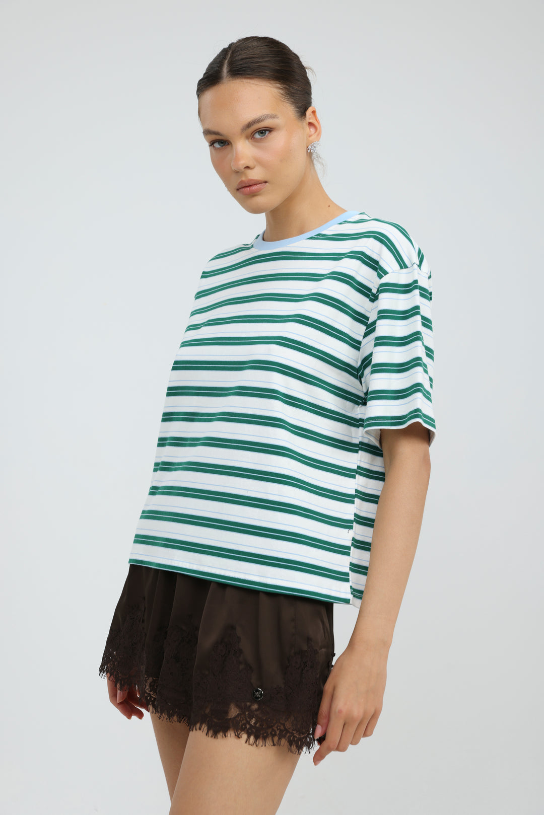 Just Green/Blue Striped T-Shirt